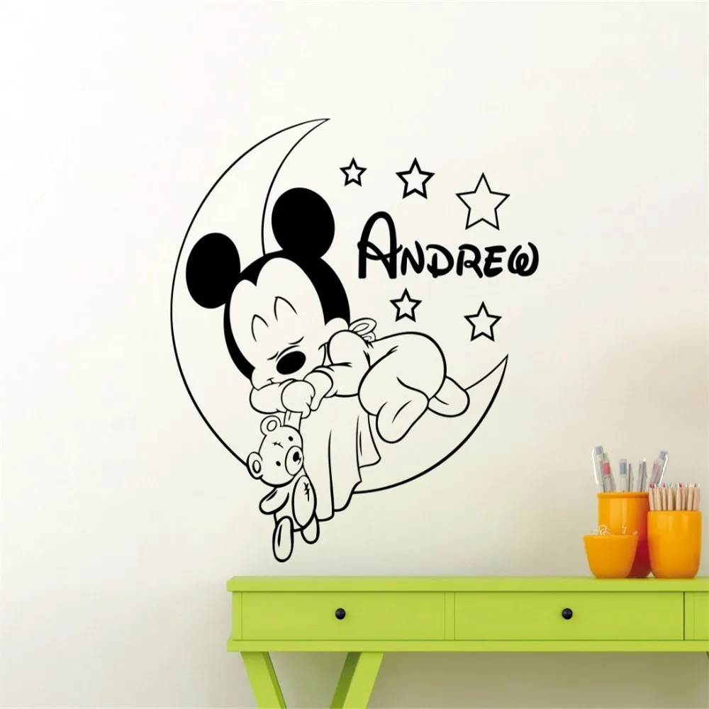 Online Shop Lucu Tikus Kartun Wall Sticker Anak Kamar Decor Anak