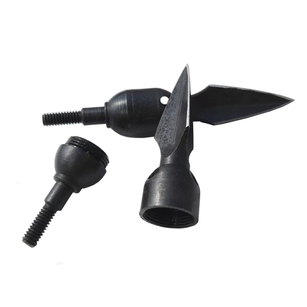 6pcs Archery whistle Broadhead Edge Steel Arrow Tips Crossbow Shooting