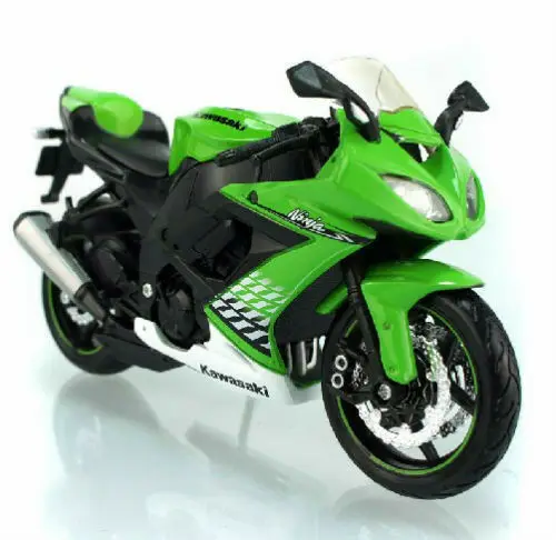 Kawasaki ninja zx-10r green 1:24 scale motorcycle model die-cast Atlas 