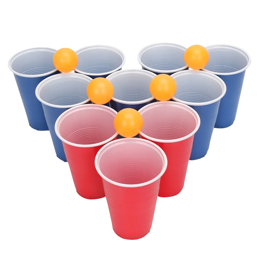 

10sets Beer Pong Balls Set 24Cups 24Balls Classic Drinking Game for Table Tennis Ping Pong Tournaments Carnival Games Board Game
