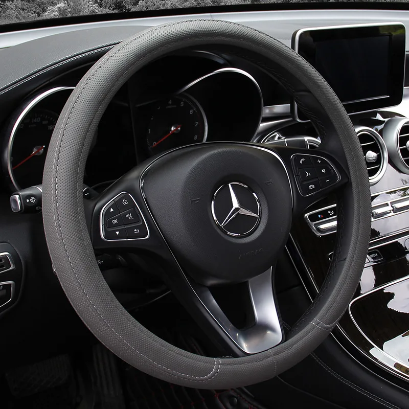 Steering Wheel Cover Soft Braid Anti-slip Inner Ring M Size for 37-38 CM 14.5