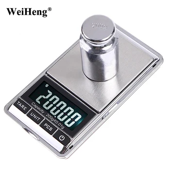 

WeiHeng 200g x 0.01g Precision Measuring Weight Tools LCD Digital Jewelry Scale Gram 0.01 Pocket Balance Electronic Scales