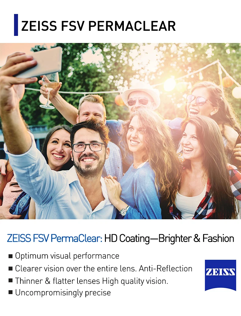 ZEISS FSV Perma прозрачными линзами 1,56 1,61 1,67 1,74 с высоким индексом прозрачные оптические линзы с диоптриями рецепту необходимо 2 предмета в комплекте,Очковые линзы при близорукости