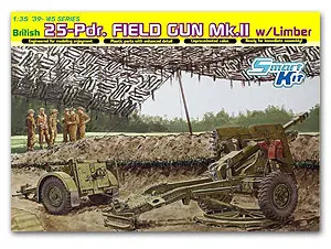 Модель 1/35 scale Dragon 6774 британская полевая Artillery 25 фунтов Mk.II и запасной трейлер перед