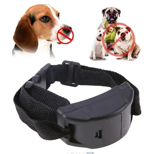 Vibration Shock Electronic Collar for Dogs Pet Dog Training Collar Pet Trainer Control Anti Bark Collar Leather Adjustable