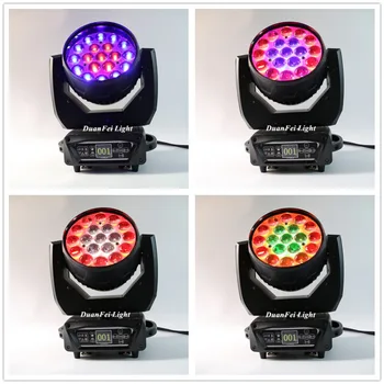

8 pcs Super Zoom Moving Head Wash LED Zoom Light 19x15w RGBW 4in1 led moving head wash