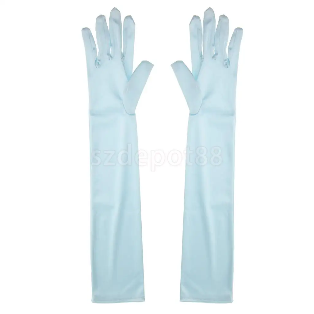 1 Pair Fashion Woman Satin Arm Elbow Long Gloves Wedding Bridal Evening Party Prom Opera Costume