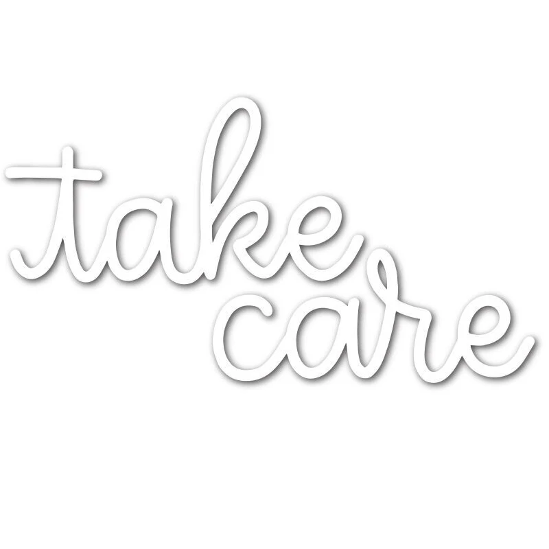 

Creative Take Care Words Pattern Metal Cutting dies Stencil Scrapbooking dies Embossing Handcrafts Paper Card DIY Templates