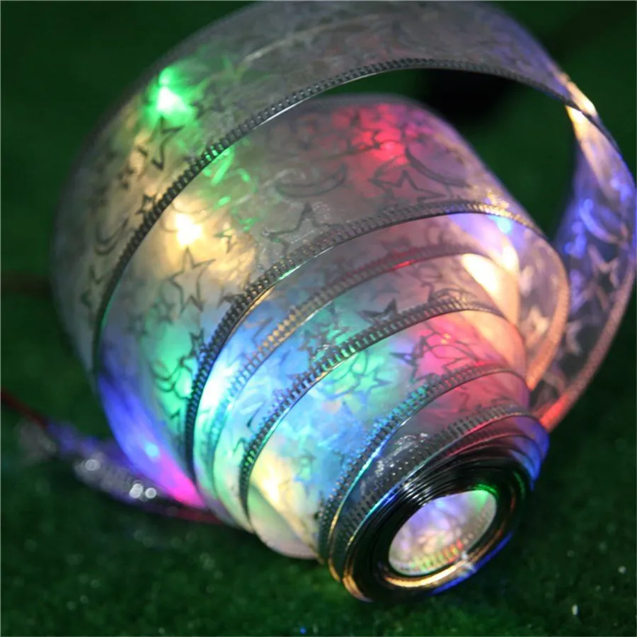 

5M 40Leds Battery Operated Silk Fairy String Lights For Wedding Xmas Party Waterproof Outdoor Best Package Ribbon For Gift