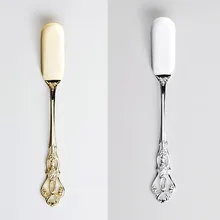 Ретро полая гравировка романтическая Нержавеющая сталь Золото/посеребренный нож для масла роскошный элегантный и классический