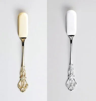 

Retro hollow engraving romantic stainless steel gold/silver plated butter knife luxurious elegant and classical