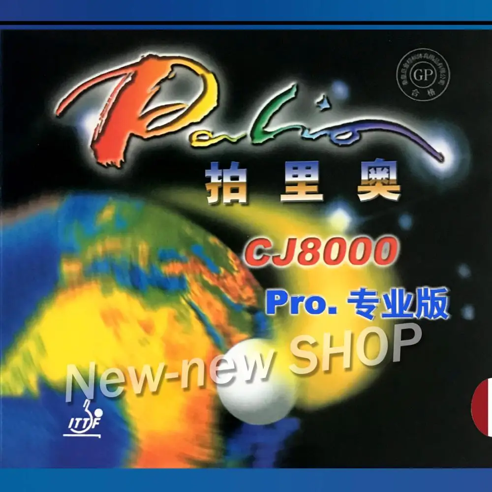 

Palio official CJ8000 pro sticky table tennis rubber with high elastic blue sponge for racket pingpong
