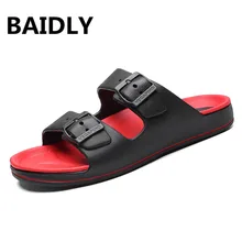 Летние тапочки; Мужские дышащие пляжные вьетнамки с перфорацией; унисекс; повседневные сандалии на плоской подошве без застежки; мужские шлепанцы; Zapatos