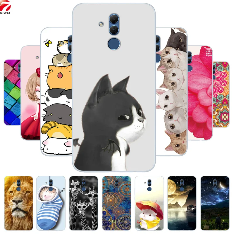 

For Huawei Mate 20 Lite Case Mate 20Lite Cute Cartoon Soft Silicone TPU Back Cover For Huawei Mate20 Lite Protective Phone Cases