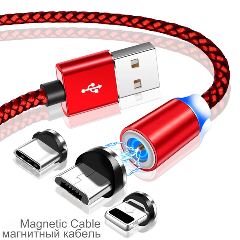 

Magnetic Cable Original charging Magnet Micro USB Type C Cable Data Phone Cables Charger for iphone 7 X huawei P30 pro P20 lite
