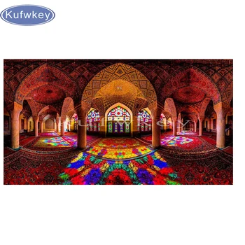 

Stunning Religious Place Patterns Islam,Diamond Painting Cross Stitch Kits Full Mosaic Diamond Embroidery home decoration