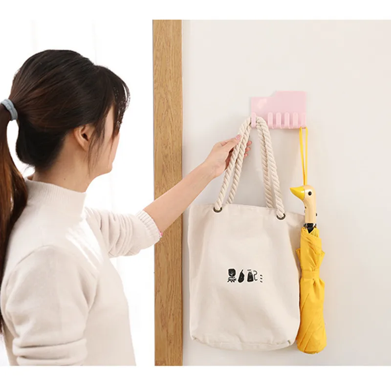 Toothbrush Holder Wall Mounted Stick Rack Toothpaste Hanging Shaving Razor Rack Multifunction Brush Holder (1)