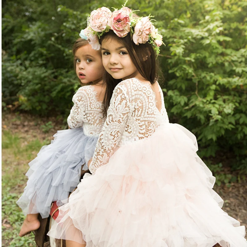 

Toddler Kids Baby Girls Summer Dresses Kids Party Prom Girl Costume Infant Pageant Dancing Frocks Lace Tutu Layered Dress 3-8Yrs