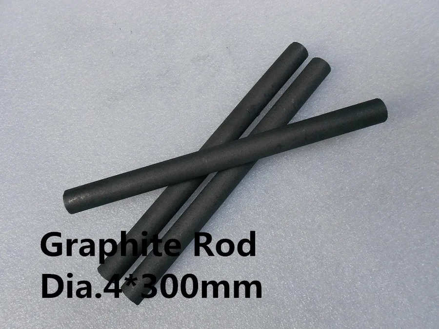 Lubricate Graphite rod Dia.4*300mm thick carbon graphite rod stick