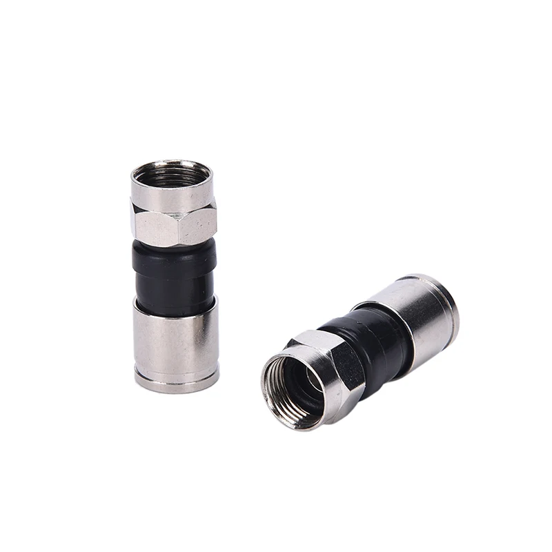 

2pcs/set new RG6 F Type Compression Snap Seal Plug Connector For Sky Satellite Virgin Cable quick Plug Male to Female