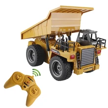 RC Truck Alloy Dumper Tilting Cart 2 4G 4WD Tip Lorry Remote Control Mine Machine Truck