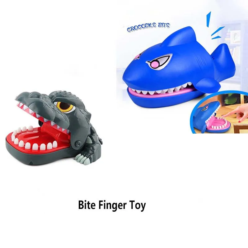 

Bite Finger SimulationShark Dog Crocodile Electric Light Sound Toy Large Mouth Dentist Biting Hand Game Pulling Teeth Children