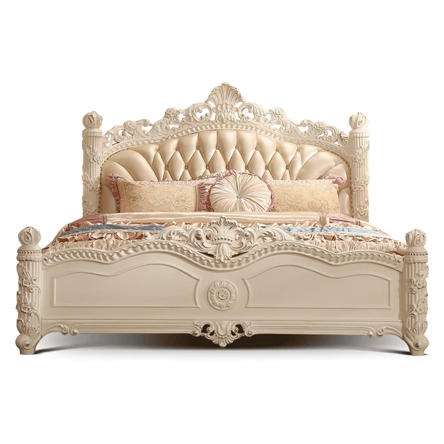 Us 2261 0 5 Off White French Luxury King Bedroom Furniture Sets Solid Wood Bed Cama Wardrobe Bett Muebles Lit Enfant Modernas Yatak Penteadeira In White French Luxury King Bedroom Furniture Sets Solid Wood Bed Cama Wardrobe Bett Muebles Lit Enfant