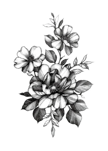 flower tattoo flash