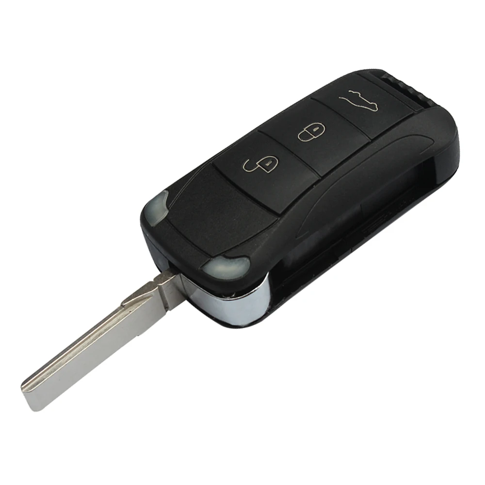 3 1 Buttons Uncut Blade Remote Car Key Refit Cover Case Shell For Porsche Cayenne 2004