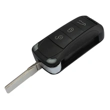 3 1 Buttons Uncut Blade Remote Car Key Refit Cover Case Shell For Porsche Cayenne 2004
