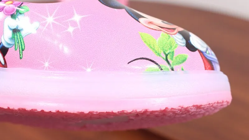 Teenster مراه مكياج دائريه الكرتون ميكي ميني فراشة براءات الاختراع والجلود طفل فتاة الاطفال المتسكعون لطيف أحذية الفتيات الأطفال