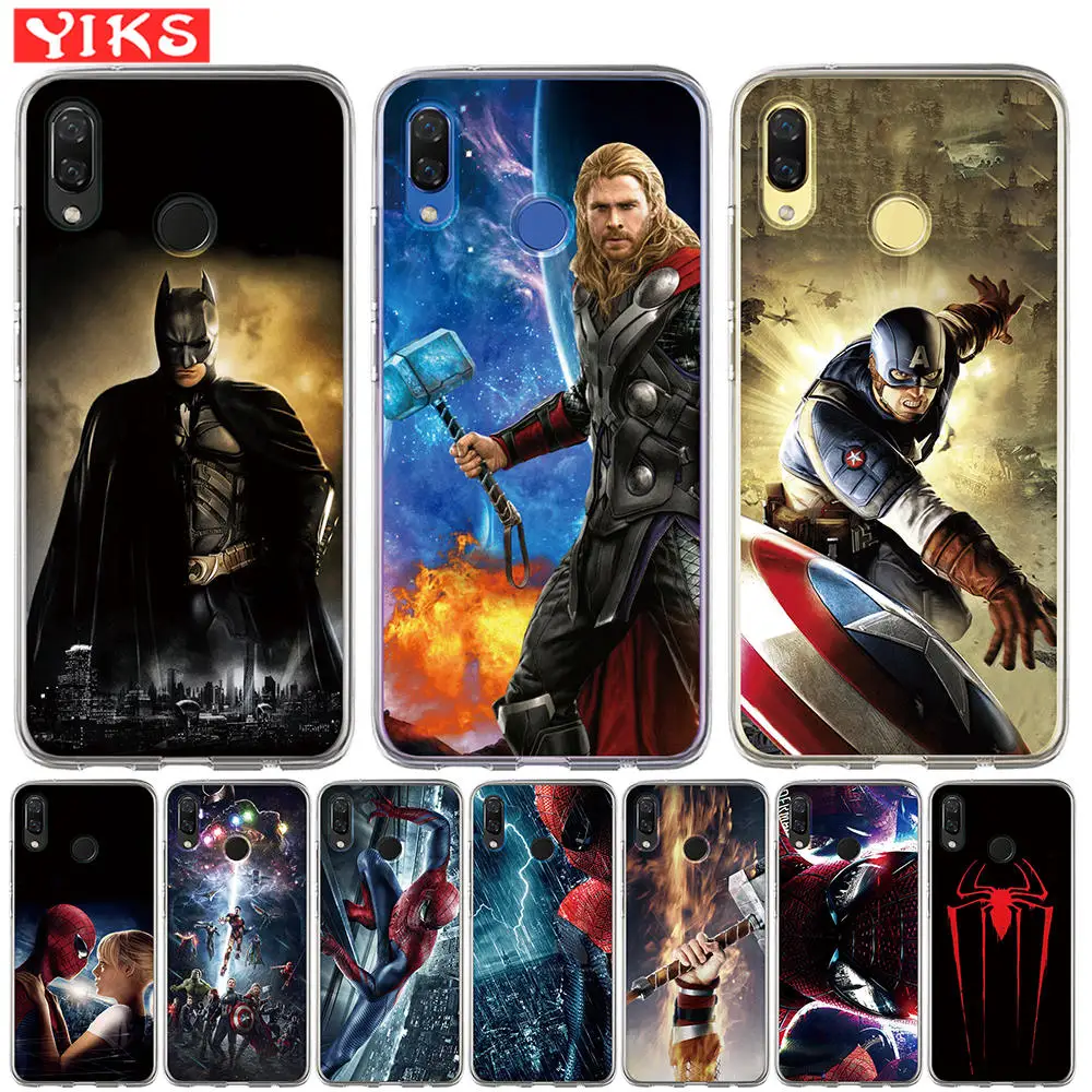 

Hot Avengers Heros Phone Case For Huawei Nova 2 Plus 3 3i Y3 Y5 Y6 II Prime Y7 2017 2018 Soft TPU Marvel Cover Fundas Capinhas