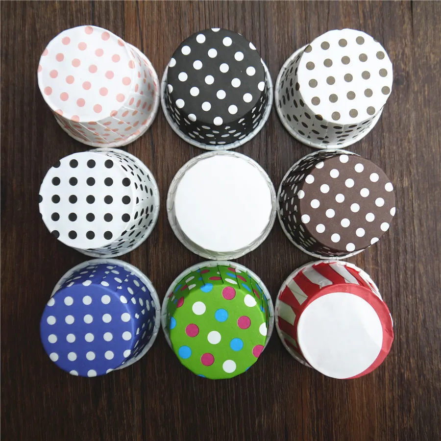 

bake cupcake muffin cases wholesale Polka Dot Paper Muffin Baking Cups Various Color 45*35 for baby shower party favors cupcake