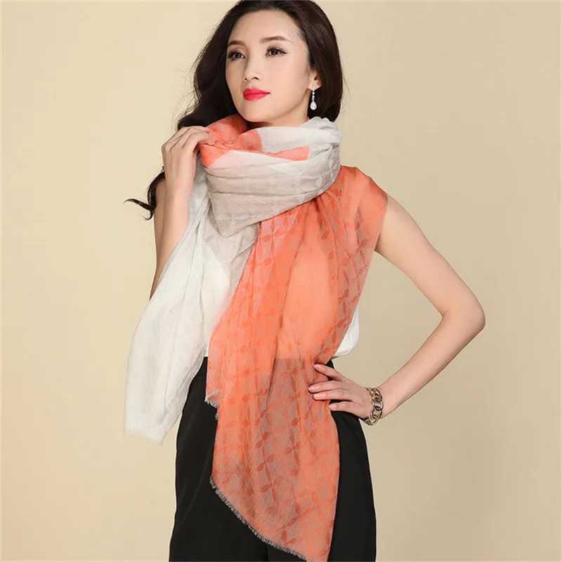 

100%goat cashmere women fashion patchwork color thin scarfs shawl pashmina 90x200cm