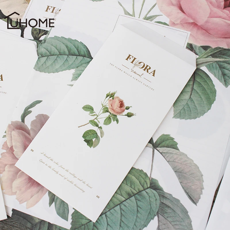 

24pcs Letter Paper 12pcs Envelope Set Vintage Peony Flower Writing Paper Envelope Drawing Party Greeting Card Scrapbooking Gifts