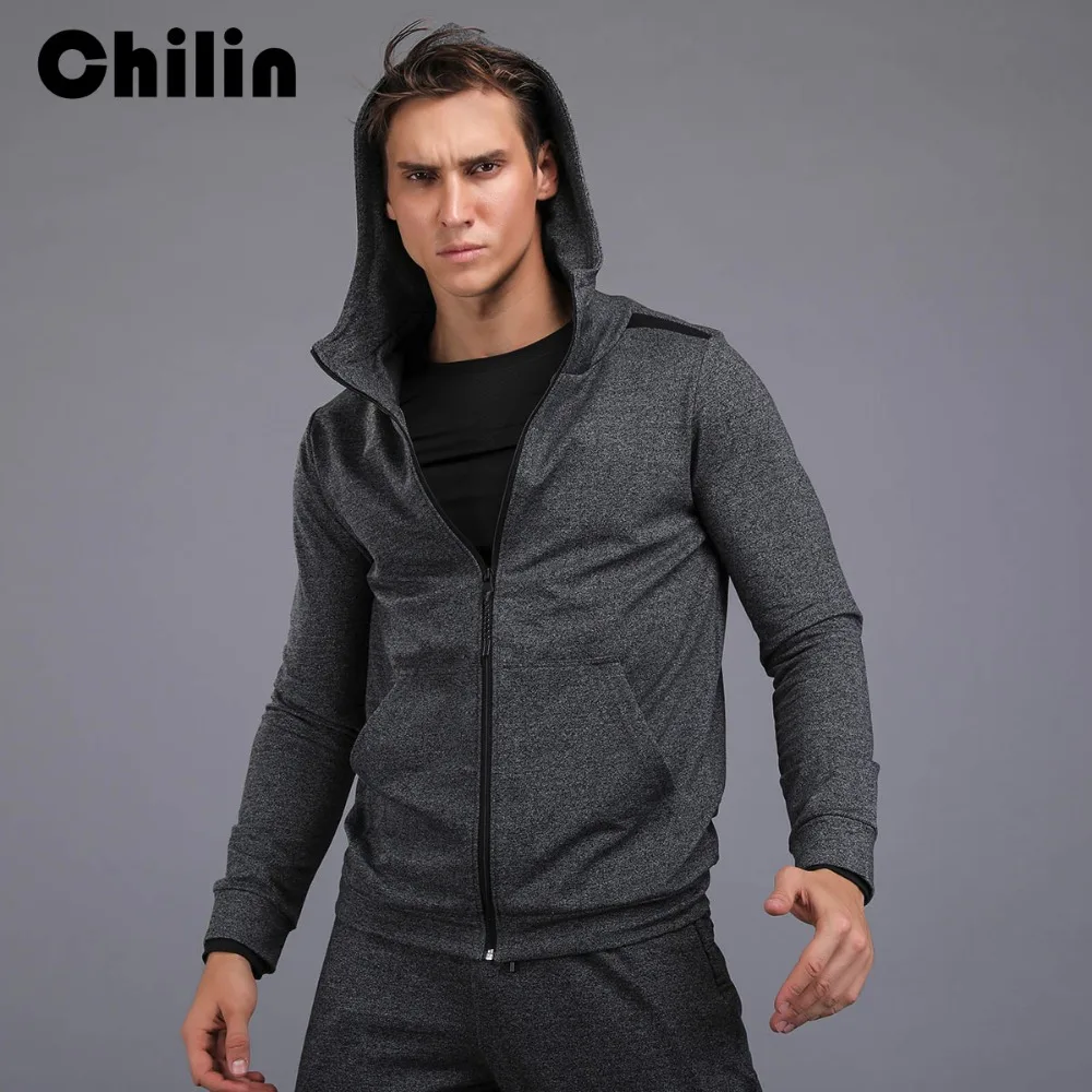 Zip Hoodie Brand Black Zipper Hooded Sweatshirt Jacket Mens Sportwear ...