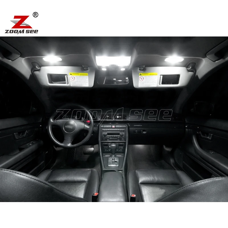18 шт. X светодиодные лампы canbus укрыты внутренной сводной карта перчатки двери для ног точного длительного свет комплект посылка для Audi A4 S4 B6 B7(2002-2008