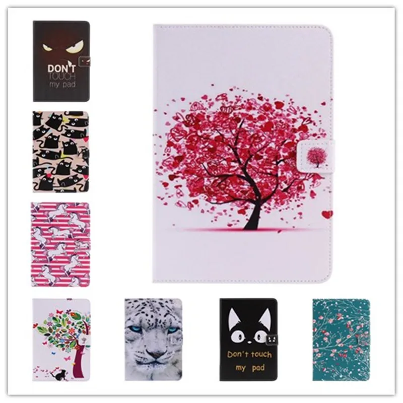 

Painting Cover Silicon Leather Case for apple iPad Mini 1 2 3 4 7.9 Flip Book Style Stand with Card Holder For Ipad mini Wallet