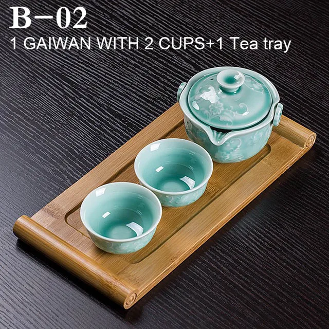Quick Cup,Creative Chinese Celadon Porcelain Ceramic Kung Fu Tea Set