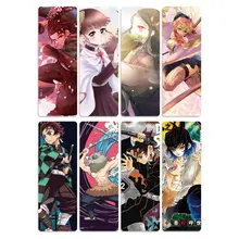 8 шт. Kimetsu no Yaiba аниме закладки для книг водонепроницаемый прозрачный ПВХ пластиковая Закладка Красивая Книга знаки Подарок
