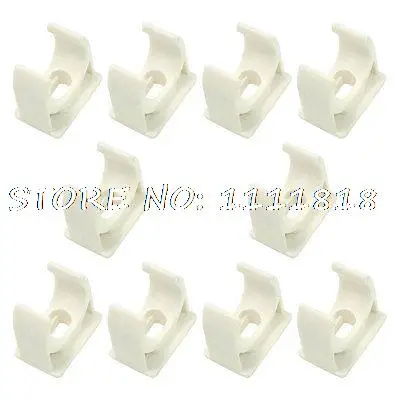 

10pcs 20mm Diameter PVC Water Tube Pipe Clamps Clips Connectors White