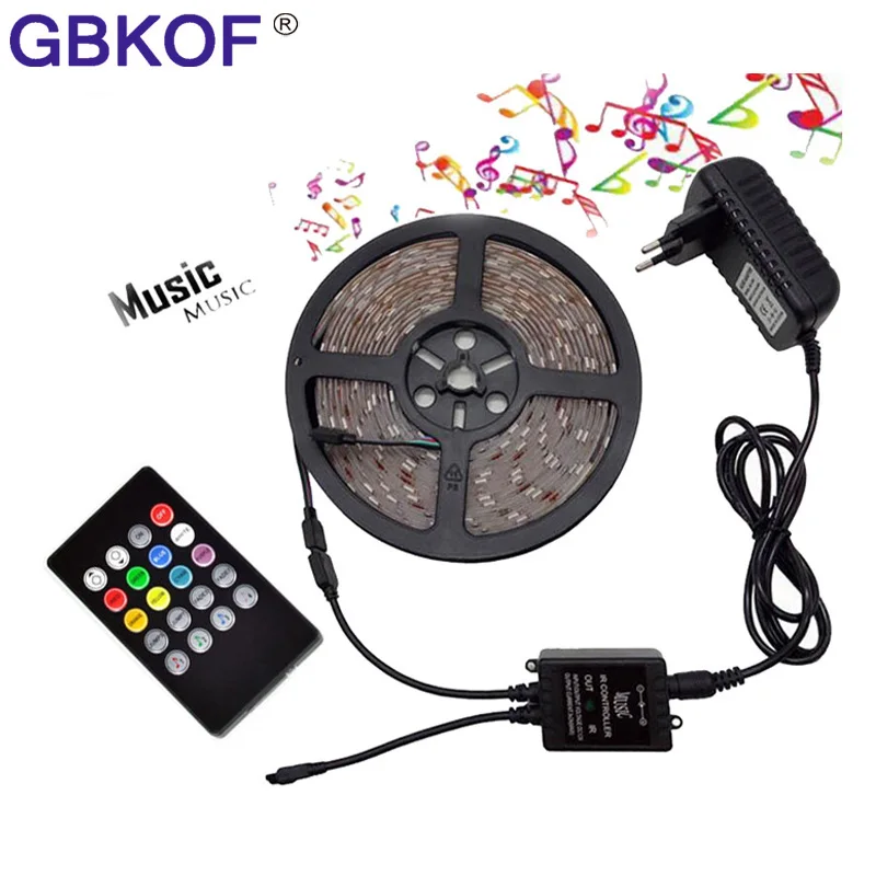 RGB Светодиодные ленты 3528 не водонепроницаемый 5 м 10 комплект Fita светодио дный rgb