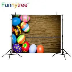 Funnytree фотографии фонов красочные пасхальные яйца детей деревянные стены винтажные празднование праздник новорожденных фэнтезийные фоны