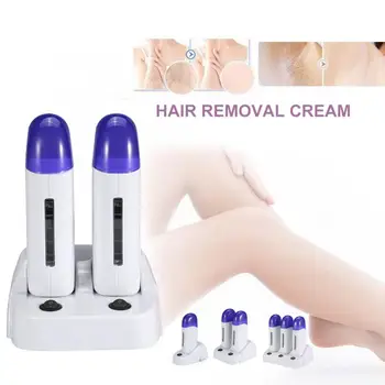 

3 Types Cartridge Wax Depilatory Roller Warmer Heater Waxing Body Hair Removal Machine Depilation UK Plug