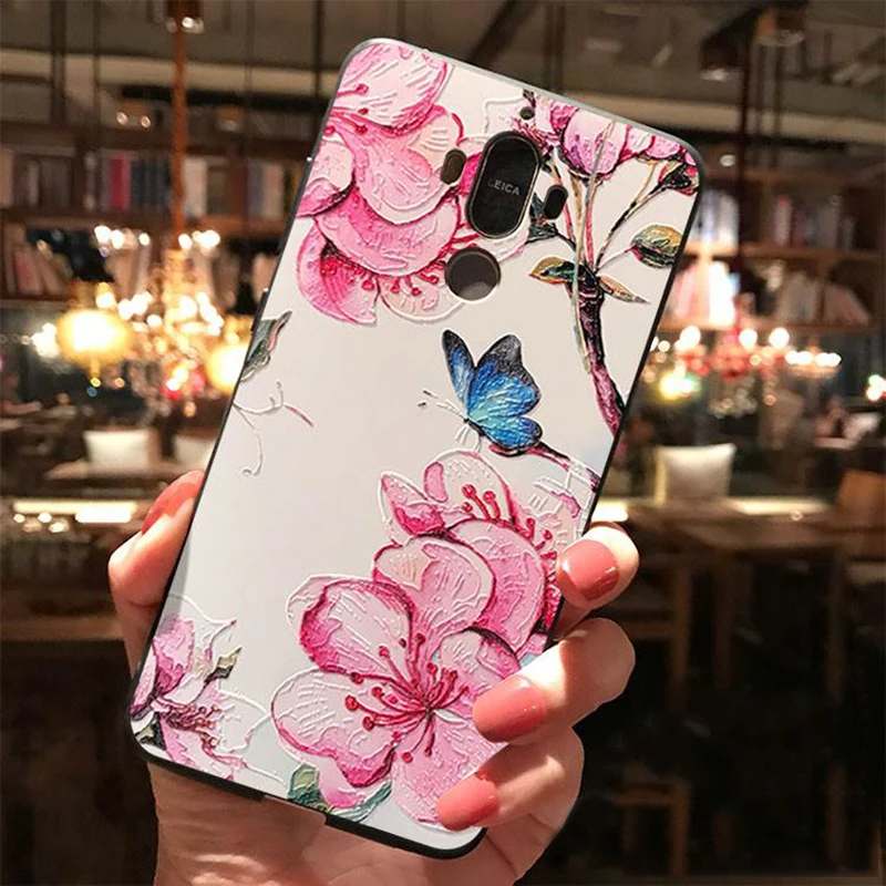 3D чехол с тисненым цветком для Huawei Honor 9S 9A 9C X10 8A 8X 9X 10i 10 20 9 P20 P30 P40 Lite Pro Y5P Y6P Y7P P Smart 2020