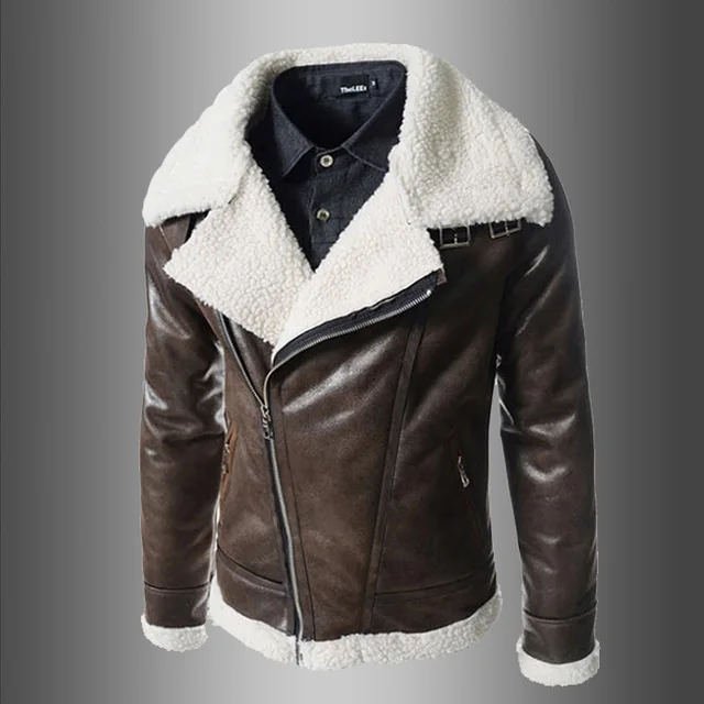 leather coat with wool lining
