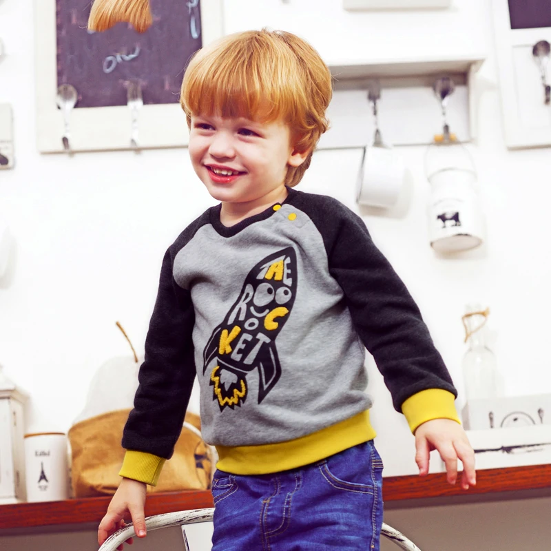 

Shirts Boys Letter Printed Long Sleeve Autumn Meninos Roupas Boys Kids Shirt Tshirt Cotton Children Sport 2016 50H079