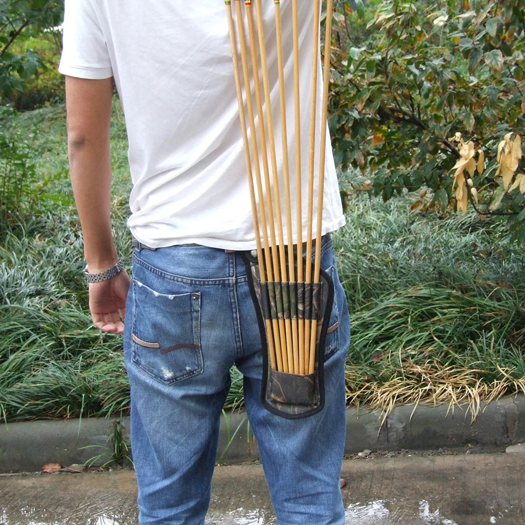 

Camo Multi-Function Durable 4-Tubes Quiver Training Archery Arrow Quiver for Field Tips Arrow Bows