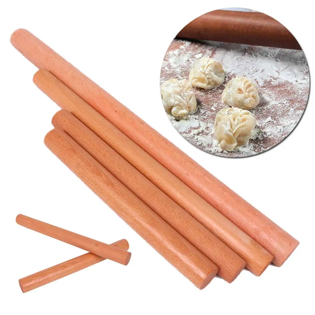

Kitchen Wooden Rolling Pin Fondant Cake Decoration Dough Roller Baking kitchen Cooking Tools Accessories