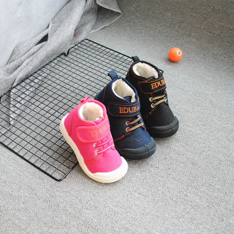 

2018 New winter boys and girls boots, thicker, warm, velvet, baby cotton shoes, cotton boots kids shoes children shoes